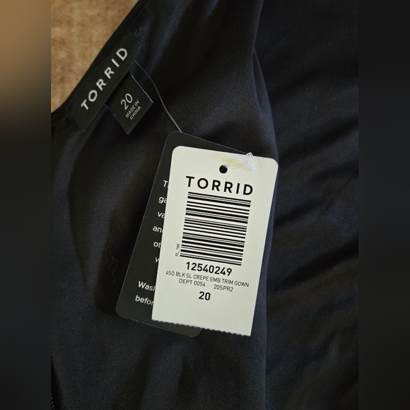 Torrid Black Crepe One-Shoulder Dress with Rhinestone Embellishments - Picture 10 of 10